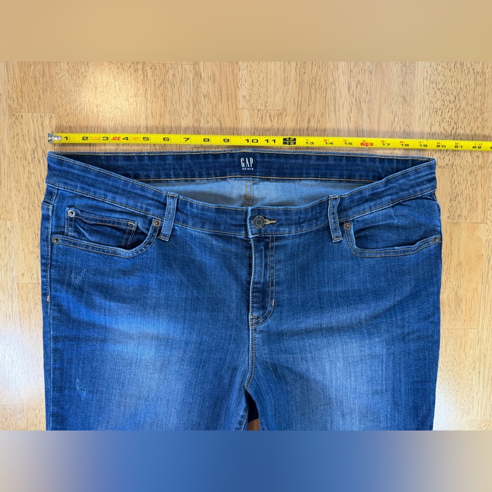 Gap Jeans Womens 34 Blue Legging Jeggings Skinny Medium Wash Mid Rise Denim - Picture 10 of 12